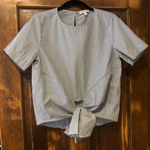 Bleuh Ciel Black and White Striped Top